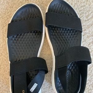 Crocs LiteRide Stretch Sandal - Black/White